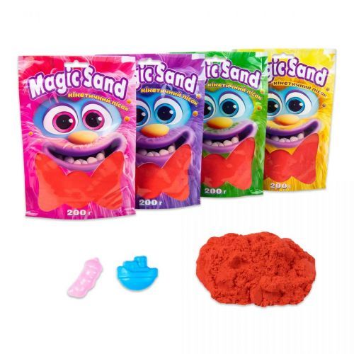Уцінка. Кінетичний пісок "Magic Sand", 200 г (червоний) - не вистачаэ ( розсипався)