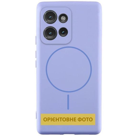 Чехол Silicone Cover Lakshmi Full Camera (AA) with MagFit для Motorola Edge 60 / 60 Fusion Черный / Black Бузковий / Dasheen