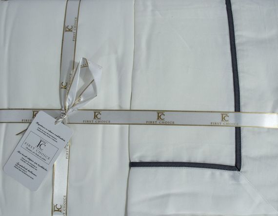 Постельное белье First Choice Deluxe Satin 160 х 220 см семейный Novel Line White | Зображення 2