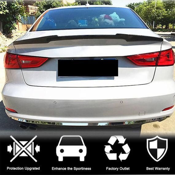 Спойлер V2 (для SD, Карбон) для Ауди A3 2012-2020 гг | Зображення 1