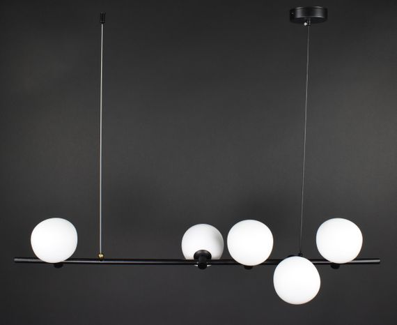 Люстра підвісна на 5 лампочок 27857 Чорний 25-110х24х101 см.