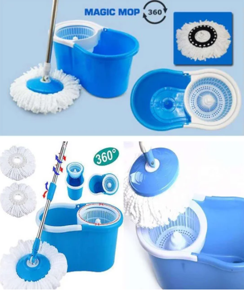 Універсальна швабра з віджимом-центрифугою і відром Easy Mop "Кругла Швабра" | Зображення 6