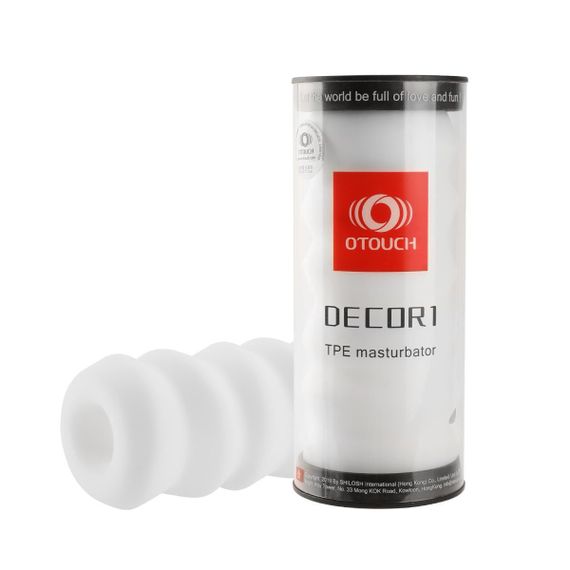 Мастурбатор Otouch DECOR 1-D, ефект всмоктування, реберця-кільця, звужений діаметр Sex Aura