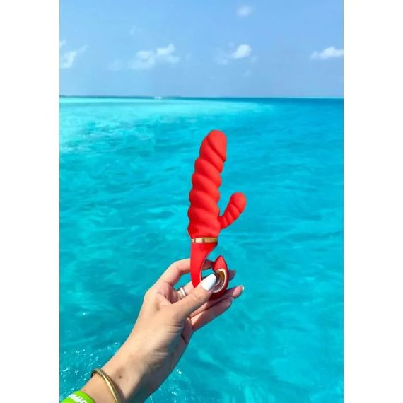 Вібратор кролик рельєфний Gcandy MINI - Кораловий Sex Aura | Зображення 6