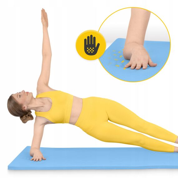 Килимок (мат) спортивний 4FIZJO TPE Gigant 200 x 125 x 2 см для йоги та фітнесу Sky Blue (P-5907739318985) | Зображення 3