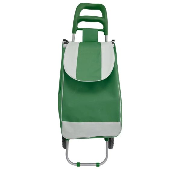 Сумка хозяйственная на колесиках 95 см 1897 тележка сумка кравчучка Зеленая