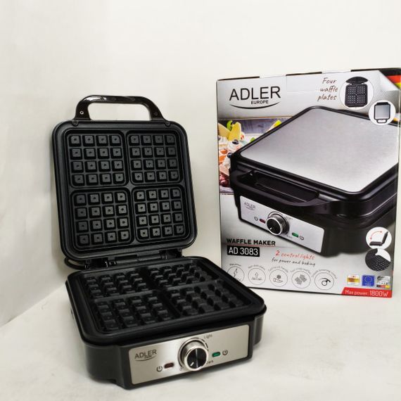 Електрична вафельниця Adler AD 3083 з антипригарним покриттям, регулюванням температури та 1800Вт TO-51 | Зображення 5