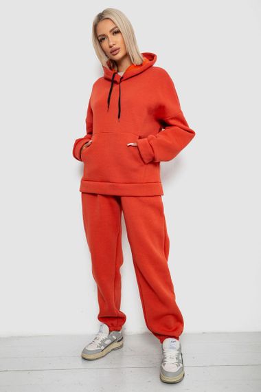 Спортивный костюм женский на флисе, цвет терракотовый, 238R5726 | Зображення 2
