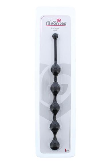 Анальний ланцюжок SEE YOU FIVE BEADS ANAL BLACK, Черный | Зображення 1