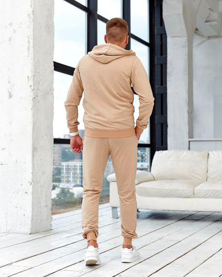 Мужской спортивный костюм петля, демисезонный  Abc* BD5879 размер S, цвет бежевый | Зображення 3
