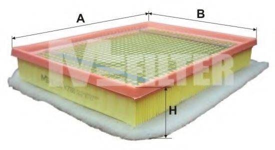 Фільтр повітряний OPEL Astra H, Zafira II (вир-во M-filter) MFILTER K788 на VAUXHALL ZAFIRA Mk II (B) (M75)