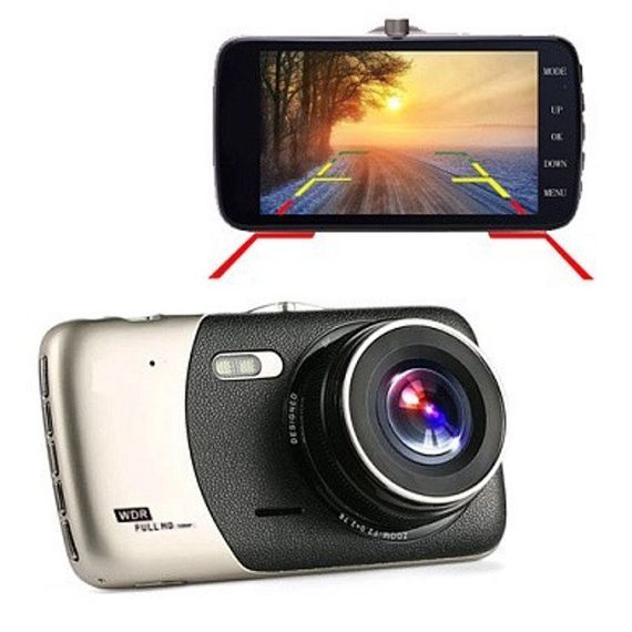 Автомобильный видеорегистратор X600 LCD 4 Angel Lens камеры 1080P Full HD TF | Зображення 1
