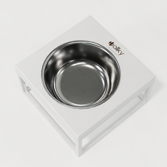 Миска на подставке для кошек и средних собак Hollky Base Solo M (1 × 0,8 л) Solo M-212110-WHWH | Зображення 4