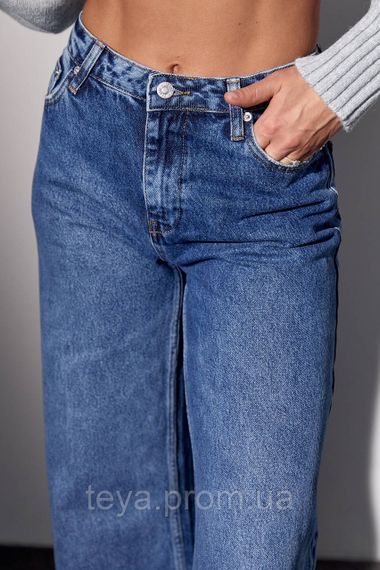 Женские джинсы фасона wide leg цвет синий размер 36 FL_000996 | Зображення 3