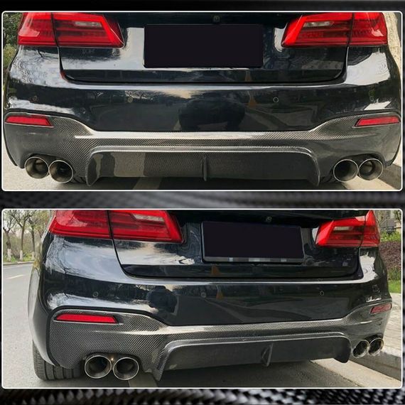 Дифузор заднього бампера V1 (для M-Sport 2017-2020, Карбон) для BMW 5 серія G30/31 рр | Зображення 2