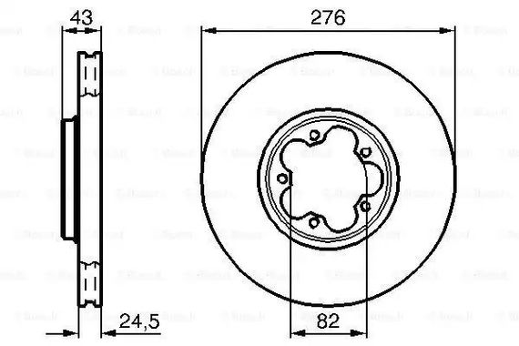 Диск гальмівний FORD TRANSIT, BOSCH (0986478299) | Зображення 4