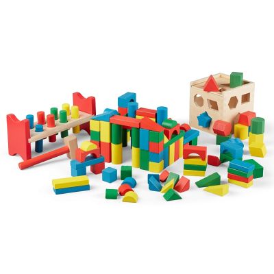 Розвиваюча іграшка Melissa&amp;Doug МЕГА-набір Кубики/Сортер/Стучалка (MD93685) | Зображення 1