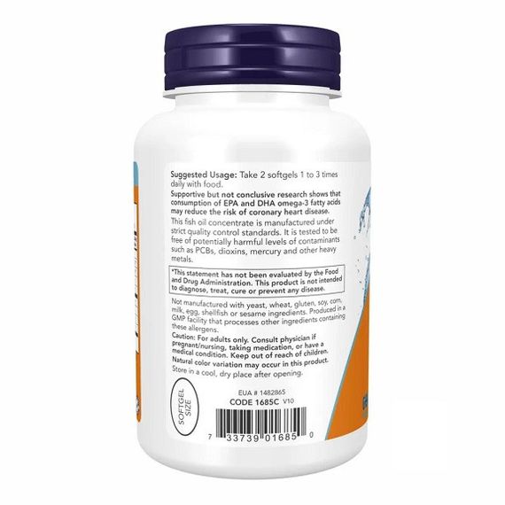 NOW Omega-3 Mini Gels 500 мг мини-капсулы мягкие №180