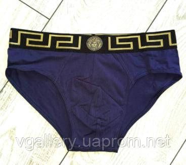 Брифи чоловічі Versace, брифи з логотипом Версачі, стильні чоловічі сліпи Версачі