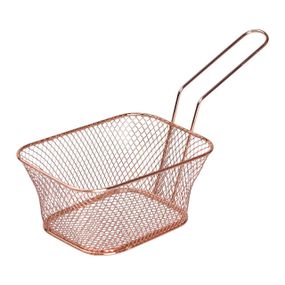Корзина сервировочная для картофеля фри и снеков 14×10×6 см Розовый HP-19-9-R