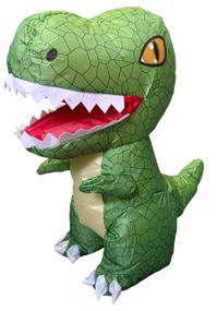 Динозавр на радіокеруванні T-Rex надувний від акумулятора з пультом зелений великий музика рух 60 см