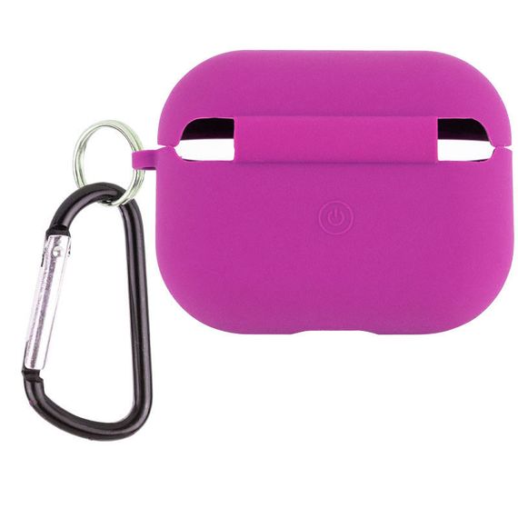 Силиконовый футляр с микрофиброй для наушников Airpods Pro 2 Фиолетовый / Grape | Зображення 1