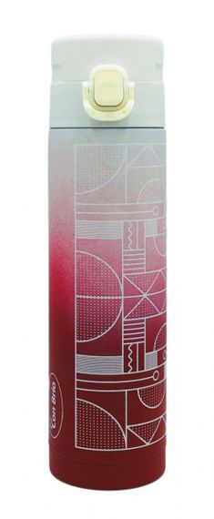 ТермоКружка Сon Brio СB-390-pink-white 400 мл рожева з білим