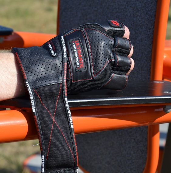 Рукавички для фітнесу Power System PS-2810 Ultimate Motivation Black/Red Line L | Зображення 6