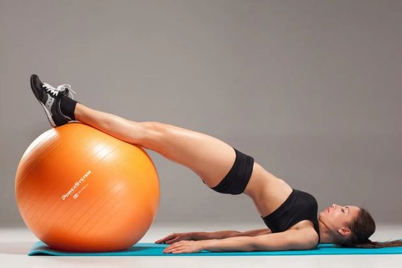 М'яч для фітнесу (фітбол) Power System PS-4013 Ø75 cm PRO Gymball Orange (PS-4013_75cm_Orange) | Зображення 8