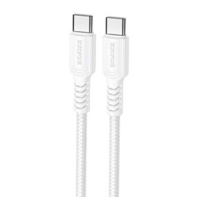 Дата кабель Borofone BX116 Certain Type-C to Type-C 60W (1m) White
