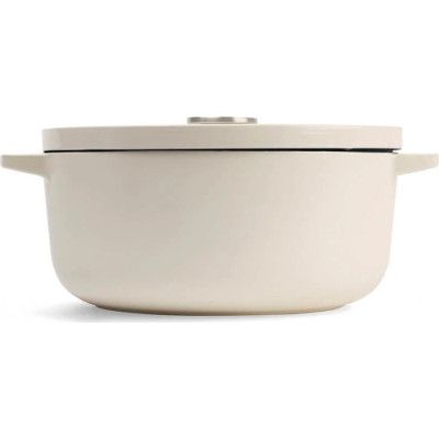 Каструля KitchenAid чавунна з кришкою 5,2 л Мигдалевий крем (CC006059-001) | Зображення 1