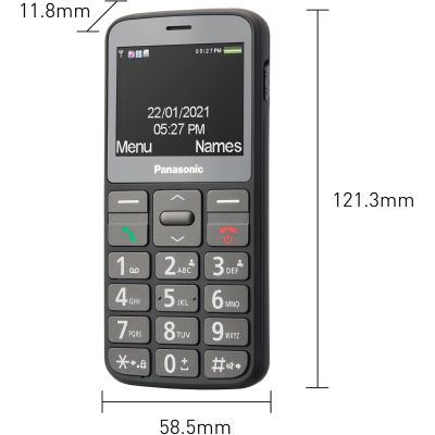 Мобильный телефон Panasonic KX-TU160 Grey (KX-TU160EXG) | Зображення 6