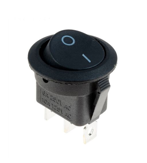 Перемикач KCD1-8-102 B/B 1 клавіша чорний круглий Ny95500745