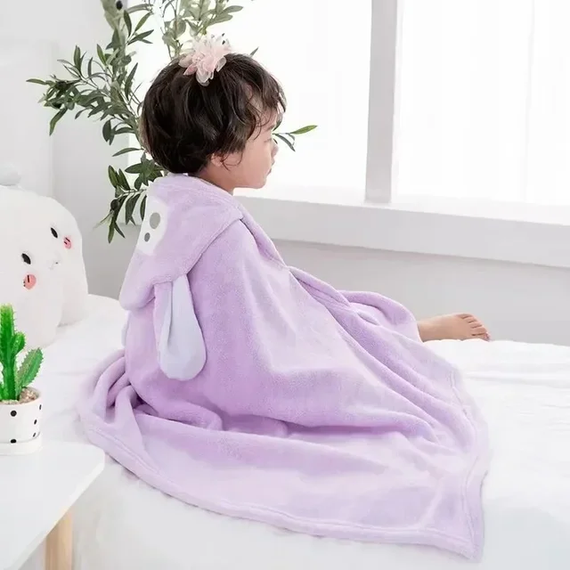 Дитячий рушник-куточок з капюшоном SV для малюка 70x140 см., Фіолетовий (sv3856vl) | Зображення 1