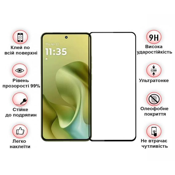 Скло захисне BeCover Motorola Moto G86 Black (713727) | Зображення 2