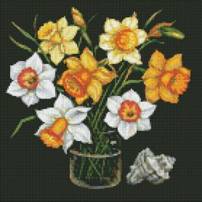 Алмазна мозаїка "Сонячні нарциси" ©kovtun_olga_art  AMO7590 40х40 см Ідейка