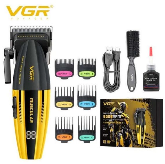 Електрична машинка з насадкою для бороди VGR V-285, Професійна бритва-машинка для стрижки волосся JE-16 | Зображення 1