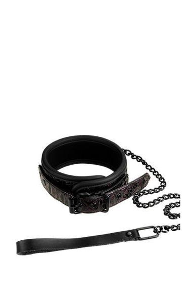Нашийник з повідцем BLAZE COLLAR AND LEASH PURPLE Sex Aura