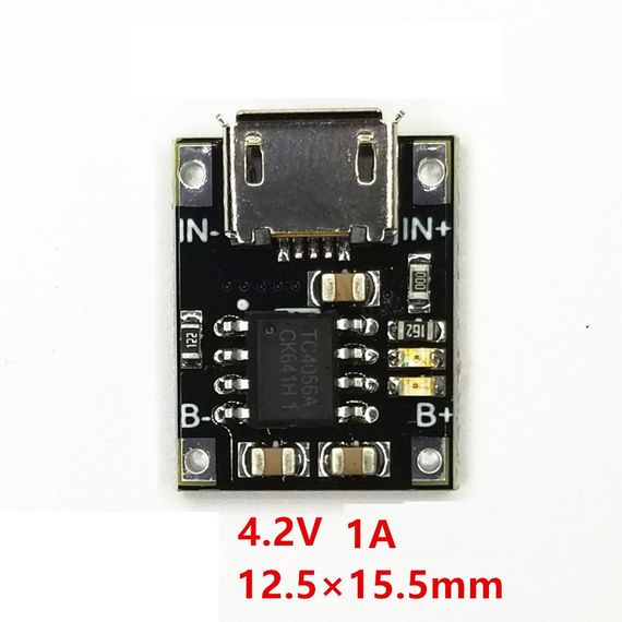 Контроллер заряда Li-Ion АКБ на TC4056 microUSB mini
