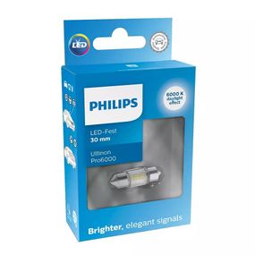 Світлодіодна лампа Philips 11860CU60X1 White Ultinon Pro6000 12 V C5 W 30 mm 6000 K WHITE (1 шт.)