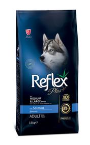 Корм Reflex Plus Adult Medium & Large Breeds Salmon сухий з лососем для дорослих собак середніх і великих порід 15 кг