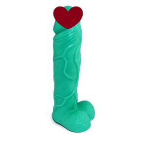 Крафтовое мыло-член с присоской Чистий Кайф Turquoise size L, натуральное Sex Aura