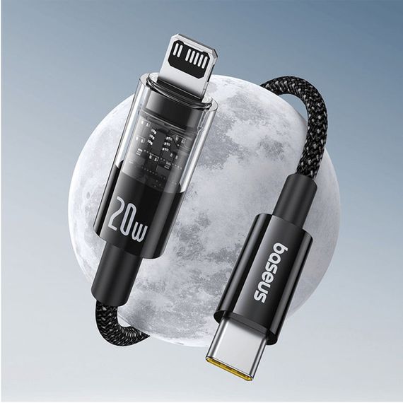 Дата кабель Baseus Gem Fast Charging Type-C to Lightning 20W (1m) (P10373001) Cluster Black | Зображення 2