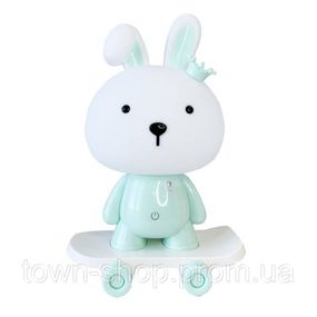 Ночник детский «Зайчик на скейте» MGZ-1407(Blue) питание от USB