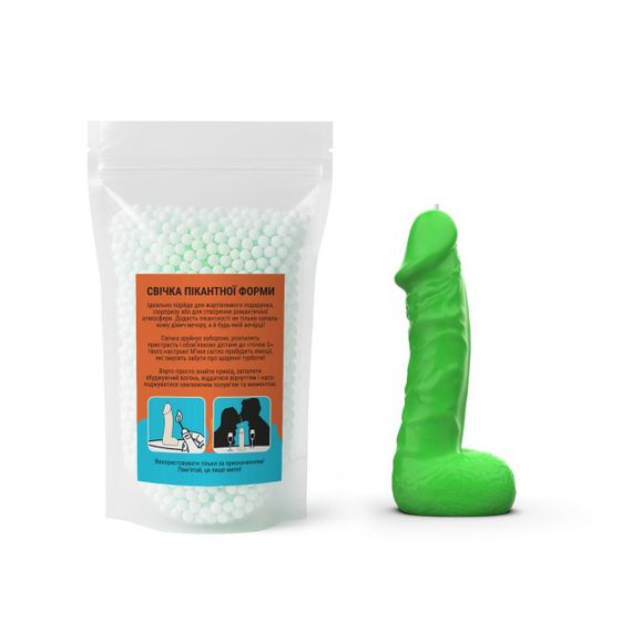 Свічка у формі члена Чистий Кайф MEDIUM Green Sex Aura | Зображення 3