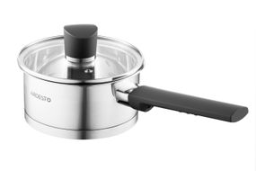 Ківш ARDESTO Gemini, скляна кришка, 0.9 л, нержавіюча сталь (AR3609G)