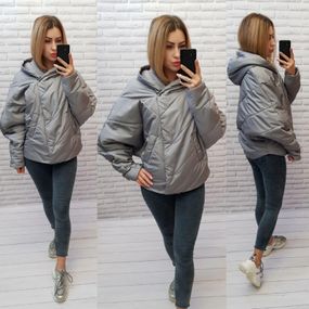 Куртка оверсайз, арт. 187, колір темно сірий