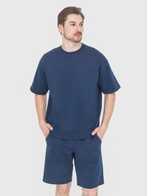 Комплект для чоловіків футболка та шорти синій, 3XL
