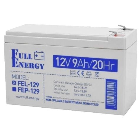 Full Energy FEL-129 9А•ч 12В гелевая Свинцево-кислотна акумуляторна батарея