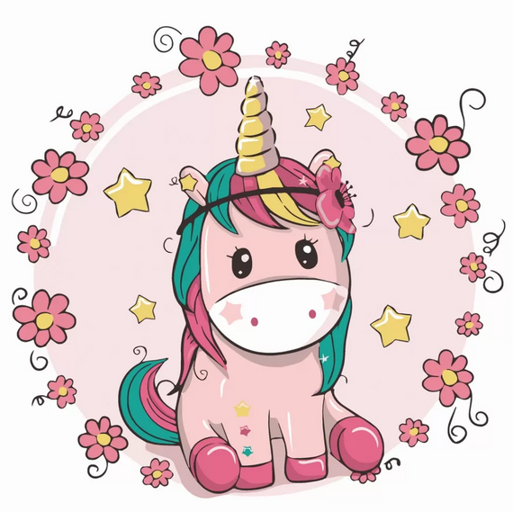 Картина за номерами. Art Craft "Єдинорожка в квітах" 30 * 30 см 15504-AC